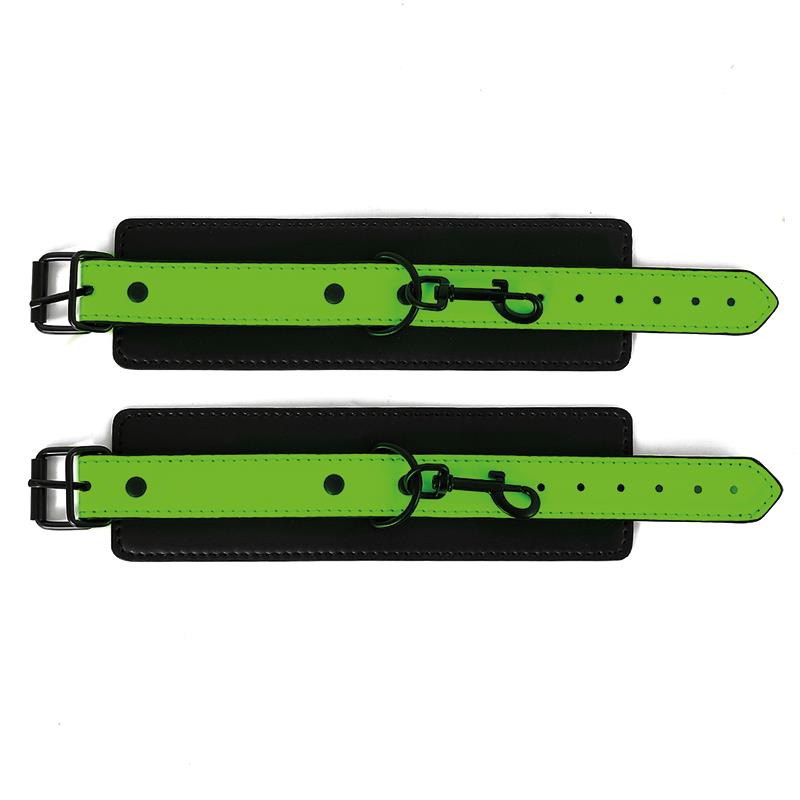 SHINING LINE Glow in the Dark Cuffs and Restraints Bed Set