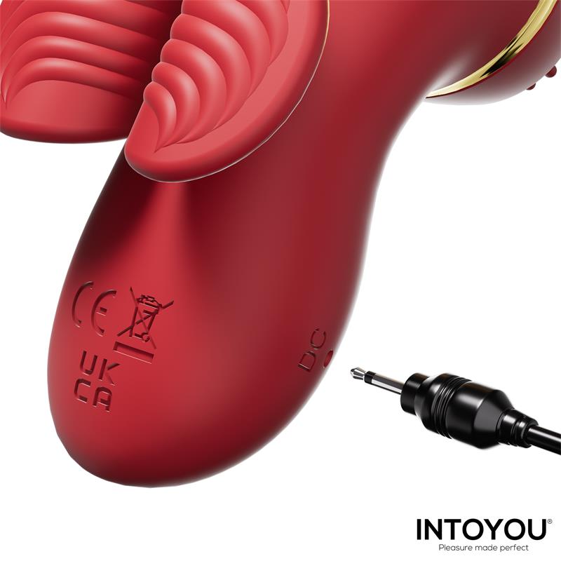 INTOYOU Beeny Stimulator with 4 Caps, Suction, Tapping, Tickling and Licking