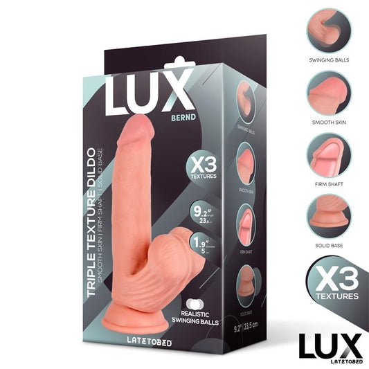 LUX Bernd Triple Density Dildo with Swinging Balls 9.2"