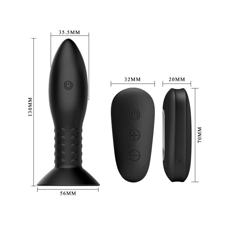 MR PLAY Butt Plug with Vibration and Rotation