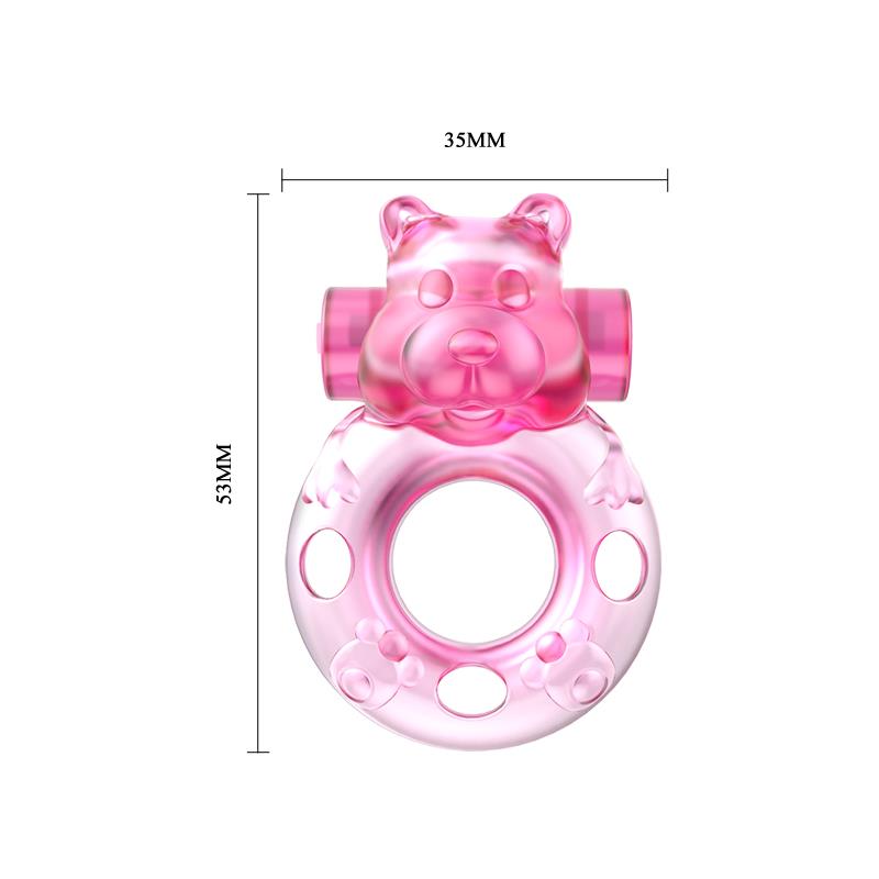 BAILE Cock Ring with Vibrating Bullet Bear