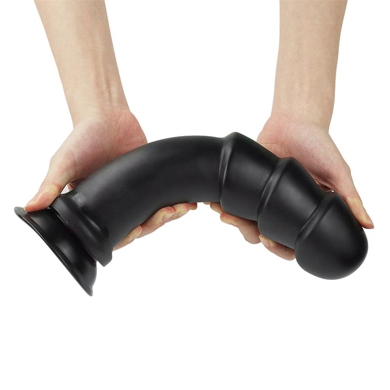 LOVETOY Dildo King Sized Anal Ripples 11.25" Black