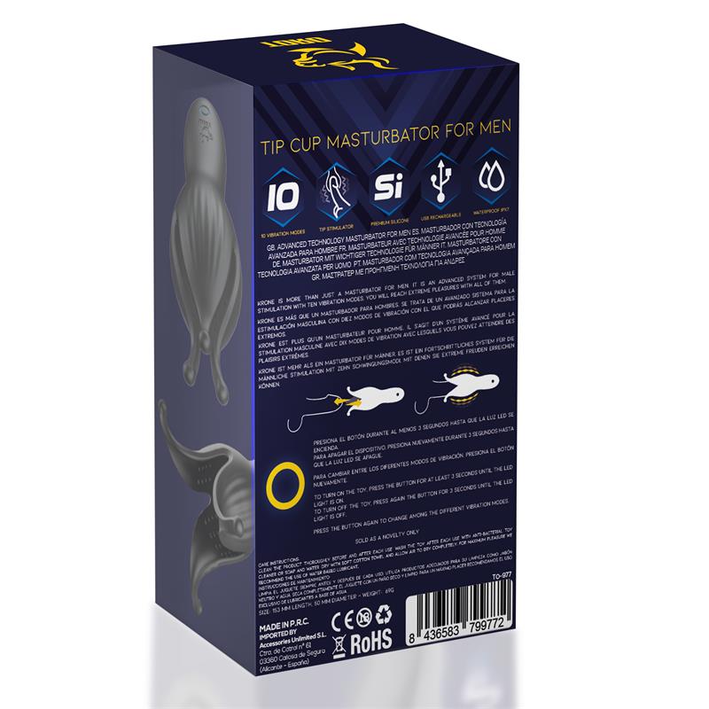 MINOTHOR Krone Tip Cup Masturbator for Men Silicone USB