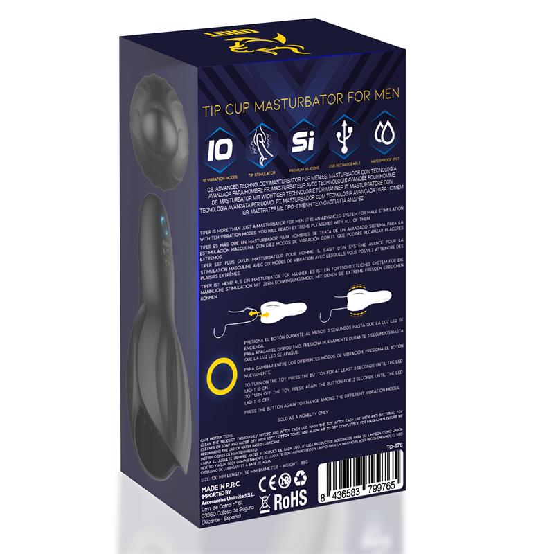 MINOTHOR Tiper Tip Cup Masturbator for Men Silicone USB