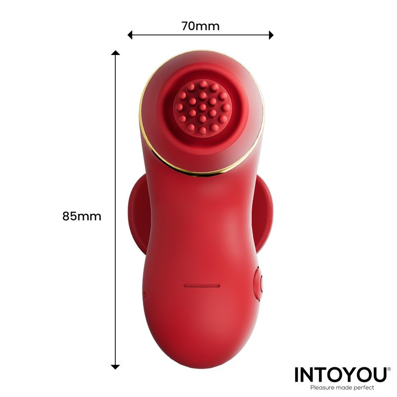 INTOYOU Beeny Stimulator with 4 Caps, Suction, Tapping, Tickling and Licking