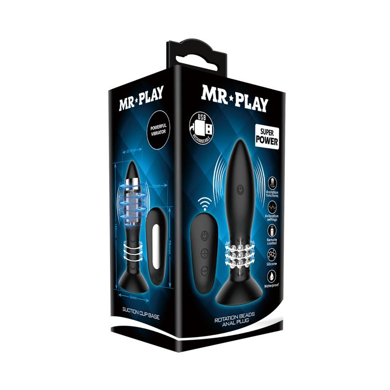 MR PLAY Butt Plug with Vibration and Rotation
