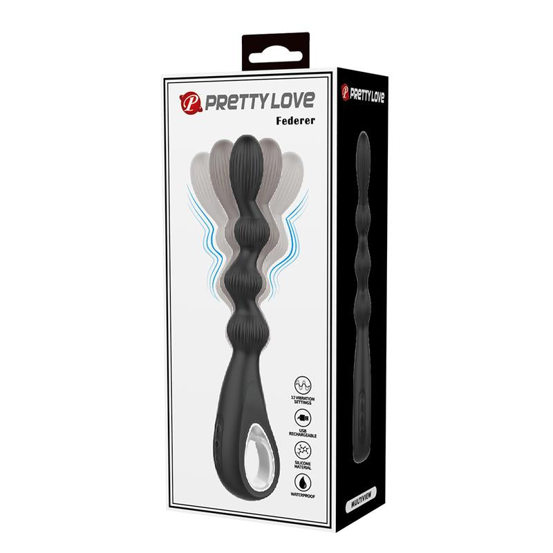 PRETTYLOVE Federer Anal Stimulator with Vibration