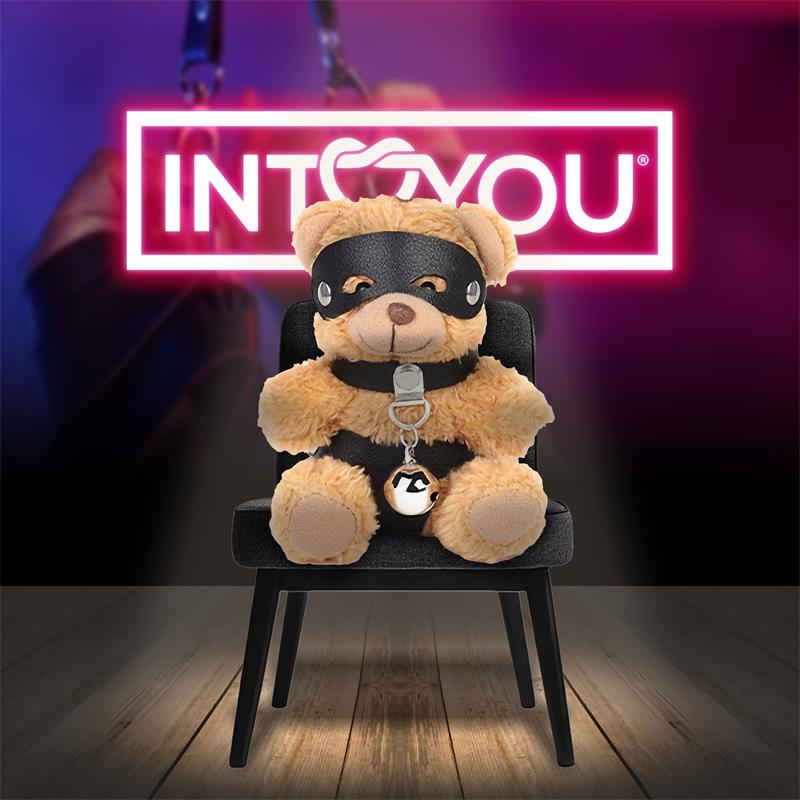 INTOYOU BDSM LINE Mimi raktų pakabukas BDSM meškiukas su antkakliu ir varpeliu