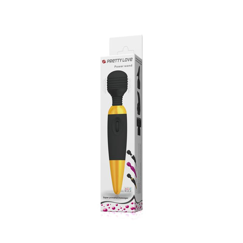 PRETTYLOVE Pretty Love Massager Power Wand Black and Gold