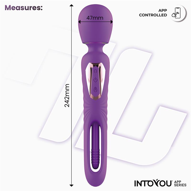 INTOYOU APP SERIES Salma Wand with Flipping Tongue and Vibration with App