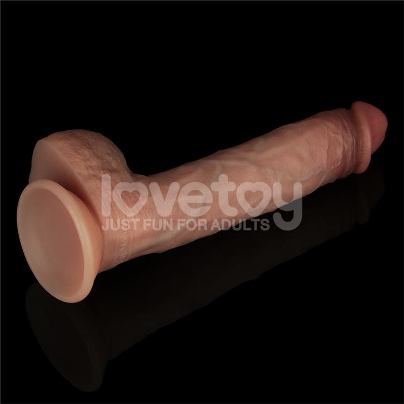 LOVETOY Sliding Pro Dildo Sliding Skin Dual Layer 9"