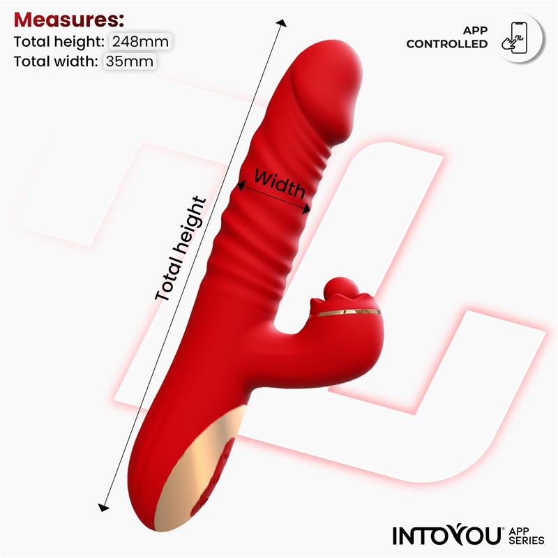 INTOYOU APP SERIES Ascen Thrusting and Waving Vibe with App Magnetic USB
