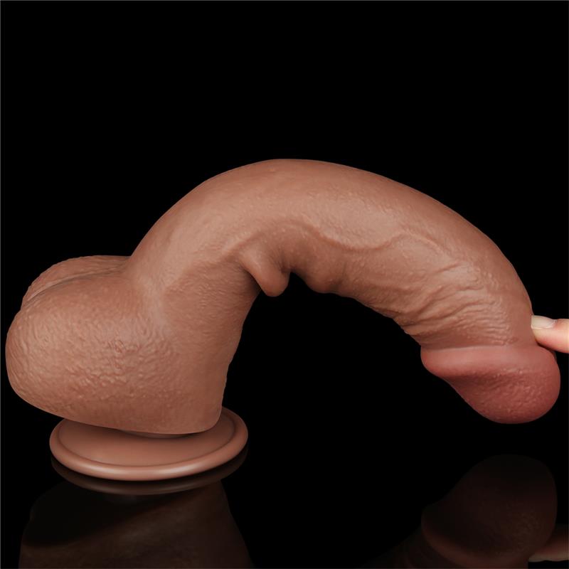 LOVETOY Dildo Sliding Skin 9.5" Brown
