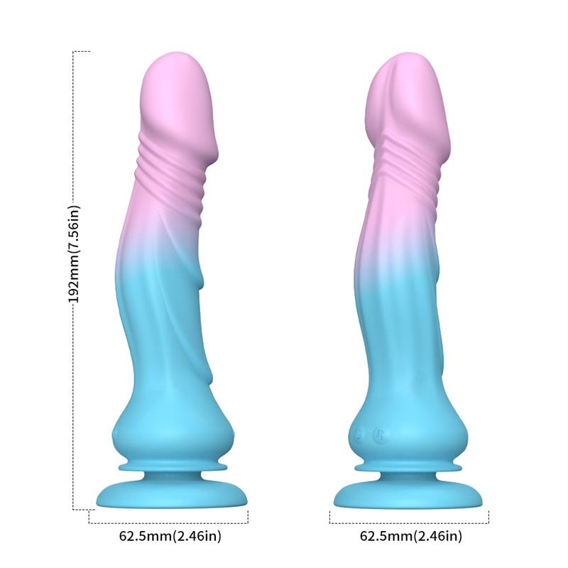Dildo with Thrusting and Vibration with Suction Cup 19.2cm