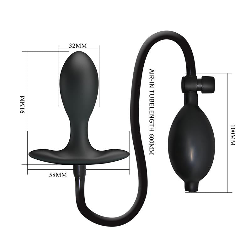 MR PLAY Inflatable Anal Plug with Internal Ball Weight