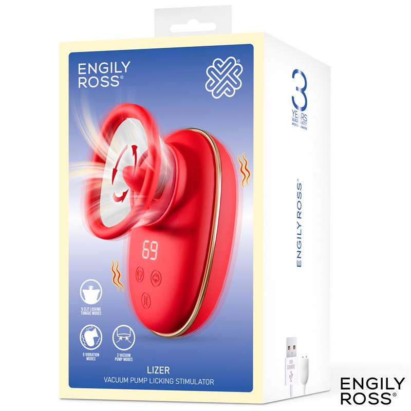 ENGILY ROSS Lizer Stimulator with Licking, Vacuum Pump and Vibration