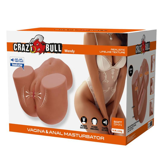 CRAZY BULL Masturbator with Vibration, Suction Efect and Voice 11 kg