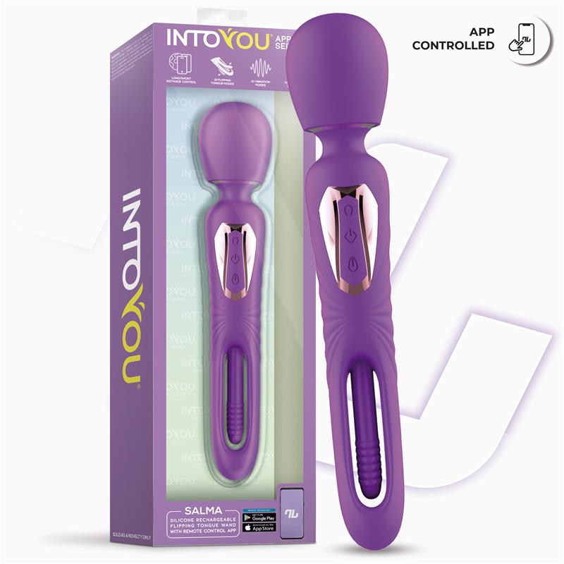 INTOYOU APP SERIES Salma Wand with Flipping Tongue and Vibration with App